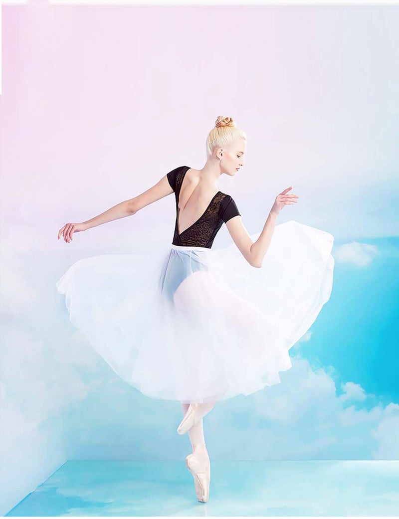 Daydance Lace Lycra Black Women Leotards for Dance, Swim, Gymnastics, Aerial Yoga, - Image 4